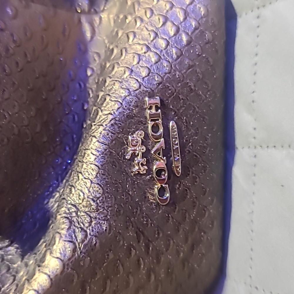 Coach Phoebe Metallic Snakeskin Handbag - Picture 4 of 10